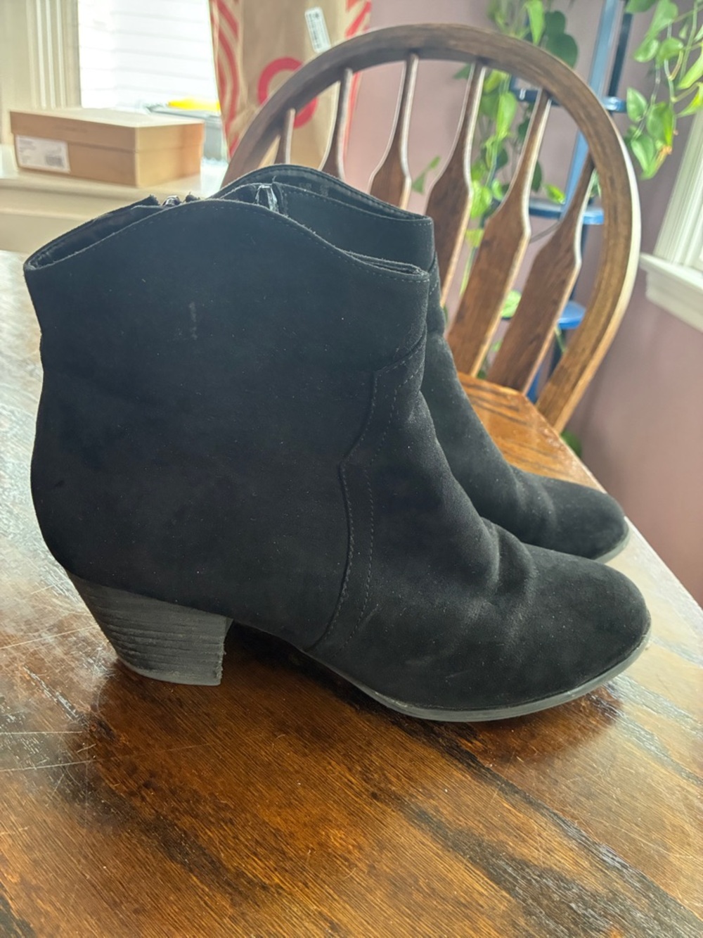 Carlos by Carlos Santana Black Suede Ankle Booties